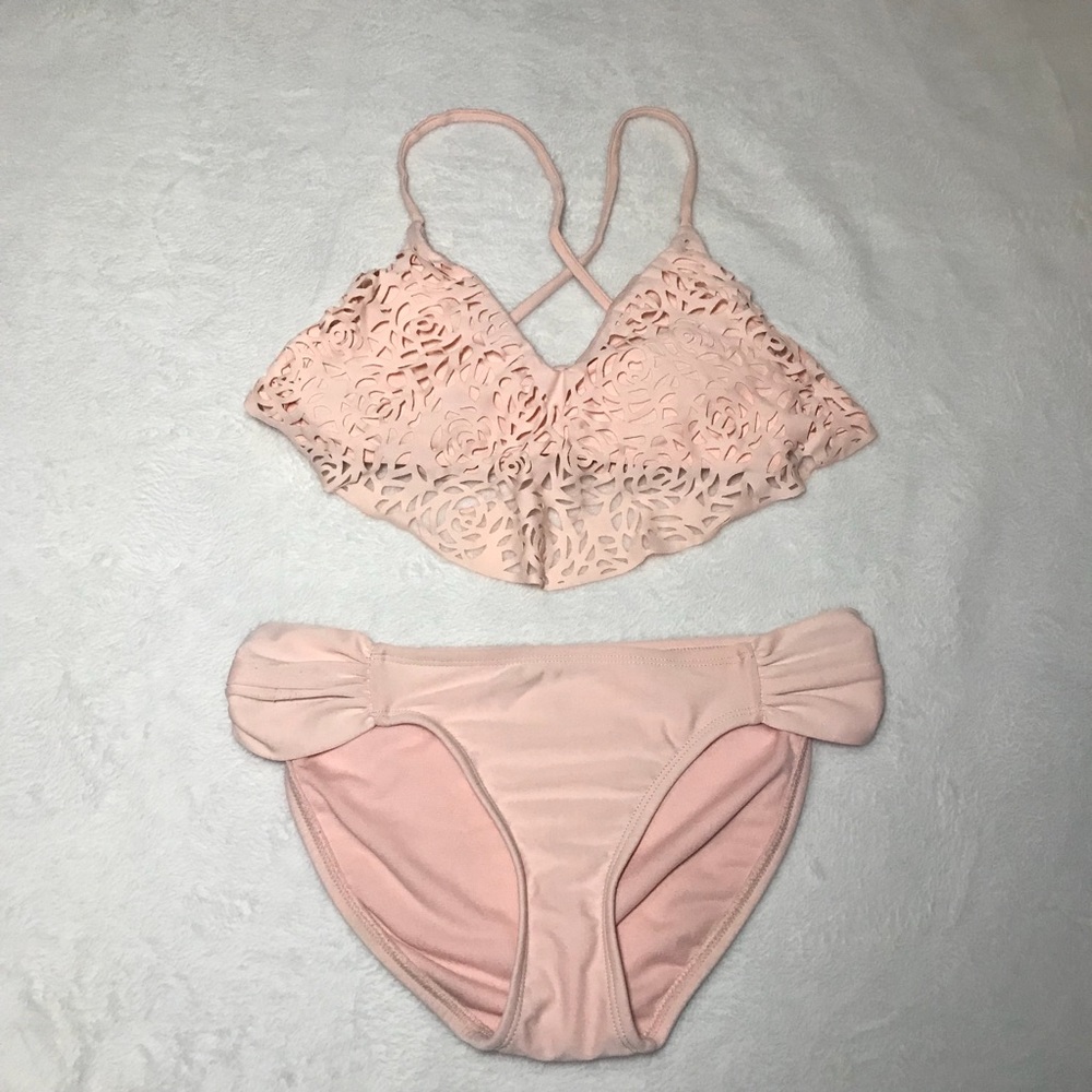 Baby Pink Flowy Xhilaration bathing suit!
